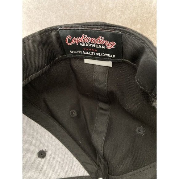 Miner Logo Cap Hat Black Embroidered Hook and Loop Adjustable ~ New - Picture 4 of 6